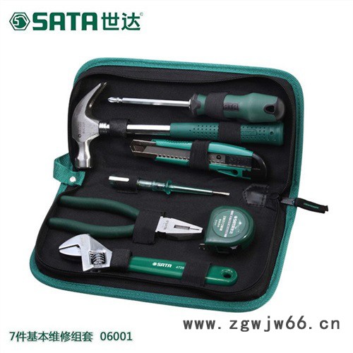 Sata/世达 五金工具包基本维修家庭7件组套工具箱手动家用套装组合06001现货图2