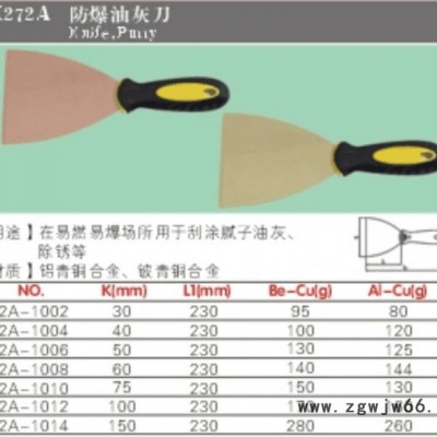 四凯30*230mm河北四凯防爆工具油灰刀 防爆刀厂家 防爆除锈铲 油灰刀 铜铲