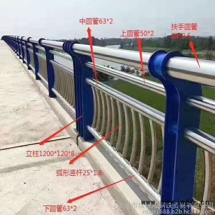 钢管静电喷涂护栏 河南金属栏杆 围栏护栏 厂家批发 天津瑞德隆图5