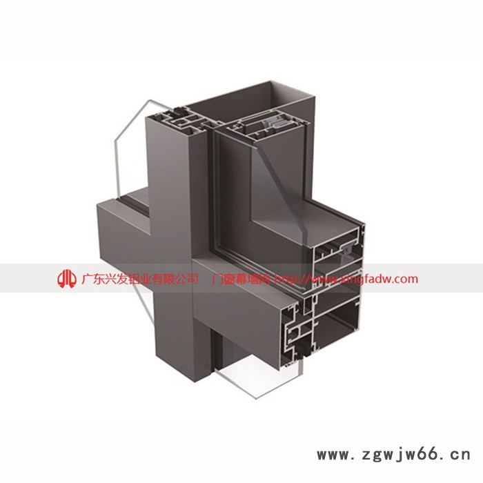 佛山兴发铝材 氟碳喷涂幕墙铝型材|国标幕墙龙骨