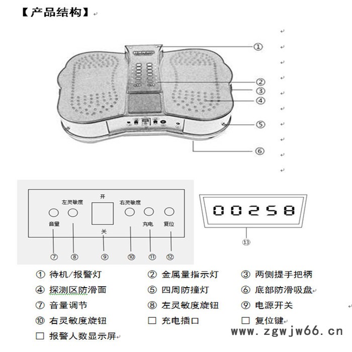 鞋底金属探测器 足底金属刀具安全检测仪新款车站鞋内金属扫描仪图2