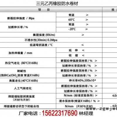 正兴 三元乙丙屋面防水材料广东防水厂家