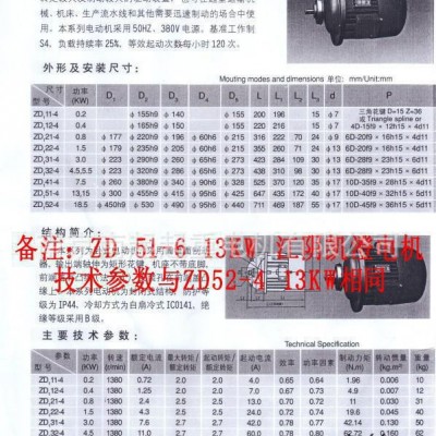 江阴凯澄电机  ZD 51-6 13KW   南京起重电机总厂生产全铜电机