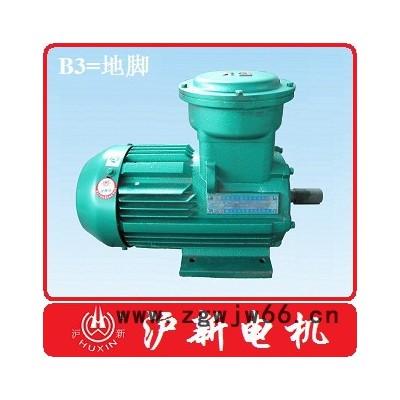 供应沪新YB3系列防爆电机YB3-80M1-2 0.75kw 高效节能 3级能效