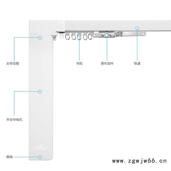 电动窗帘家用电机手机APP控制智能自动开合帘静音电机轨道图4