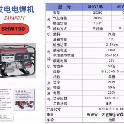 泽藤SAWAFUJI汽油发电机SH11000进口