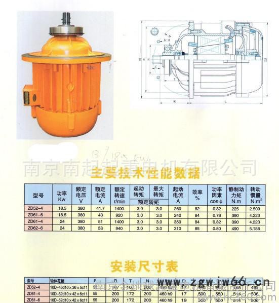 南京江陵电机、ZD 152-4 18.5 B 、三相异步电机图2