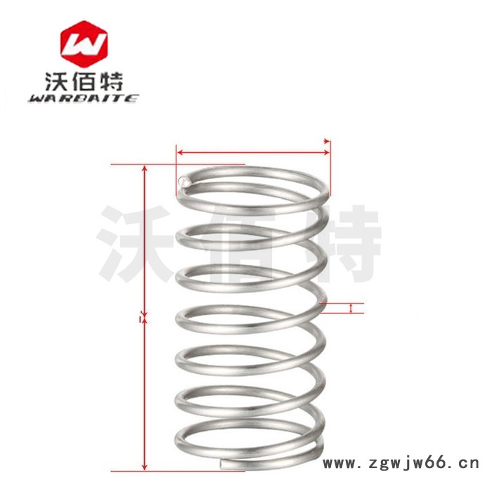 304不锈钢 压簧小弹簧压力回位弹簧0.3-1.5mm压缩弹簧Y型弹簧定做图2