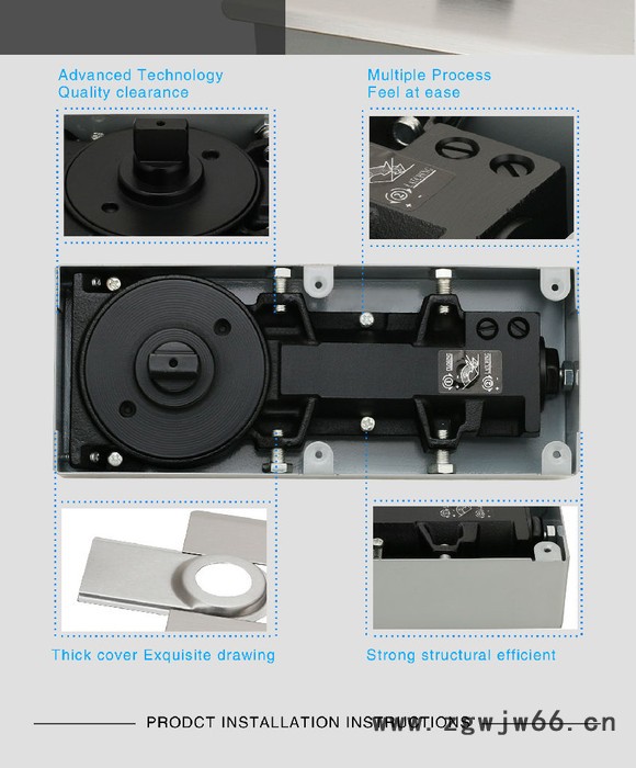 SNOWLEX S-220  高质量玻璃门地弹簧 **图4