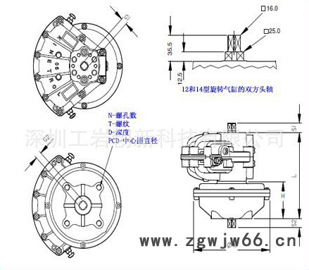 原装进口肯呐特KINETROL  03 旋转气缸+复位弹簧 034-120