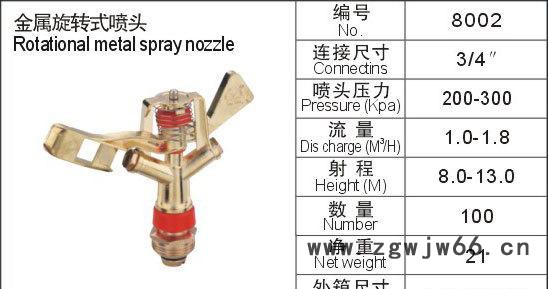 雨润喷头8002型号6分锌合金摇臂喷头金属旋转喷头可控角喷灌厂家专业用于草坪喷灌茶叶喷灌蔬菜喷灌喷头出口级品质 量大优惠图3