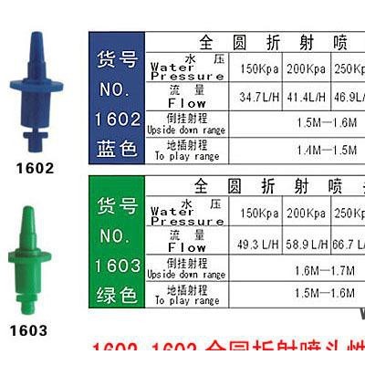 ** 1603型雨点状微喷头，雨点状微喷头