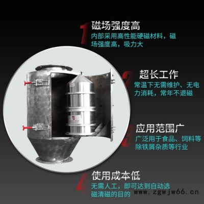 新恒富粮食永磁筒 TCXT系列永磁筒 单筒永磁筒厂家 饲料加工厂永磁筒 滚筒式永磁筒