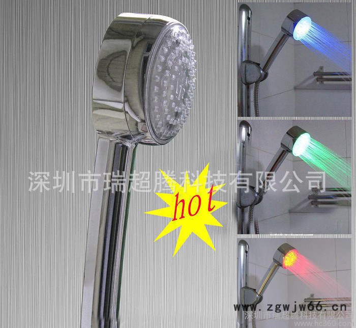 外贸**温控变色发光花洒 喷头 LED淋浴头Sanitary nozzle  RC-A