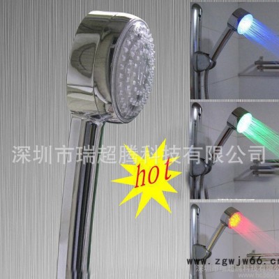 外贸**温控变色发光花洒 喷头 LED淋浴头Sanitary nozzle  RC-A