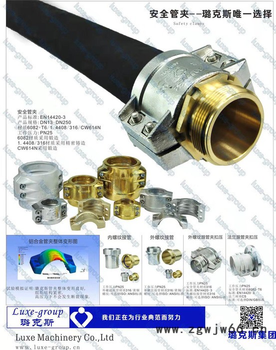 璐克斯DN100 安全管夹图3