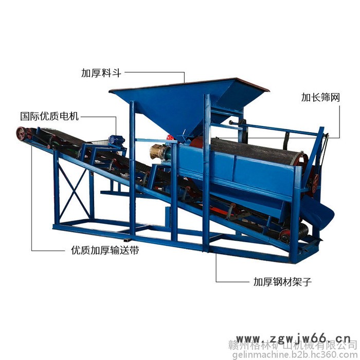 格林机械50 小型筛沙机 大型筛分输送洗砂一体机 滚筒筛沙机 厂家批发图1