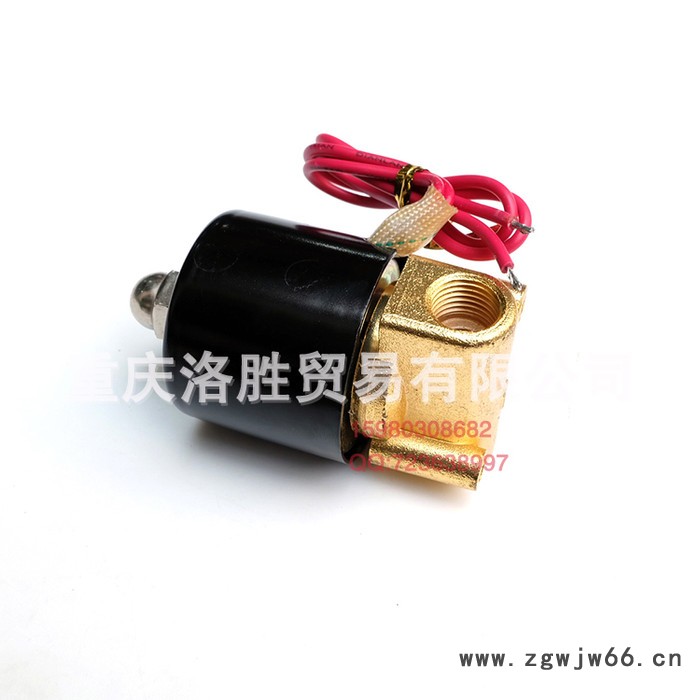 二位二通直通式电磁阀水阀2W-025-08 口径G1/4全铜一进一出阀重庆图2