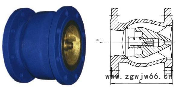 消声止回阀 **不锈钢直通式单向止回阀