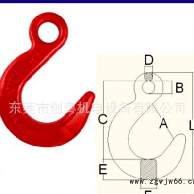 香蕉钩/台湾进口吊钩/帕萨克高强度眼型钩起重吊钩/2-12.5T货钩