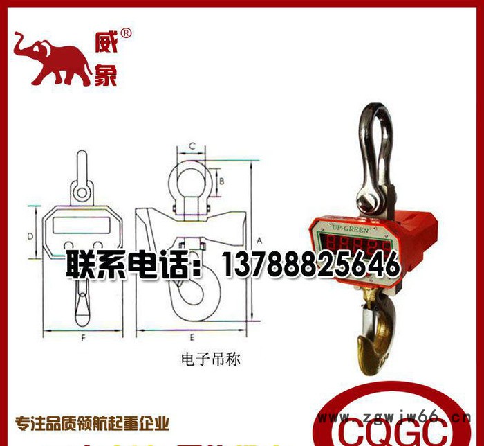 电子吊秤 吊钩秤 吊称吊磅 1吨2吨3吨5吨10吨吊秤图2