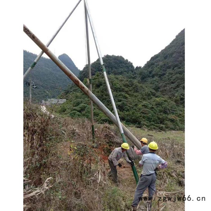 安庆市双截抱箍连接单脚扒杆三角扒杆器厂家 水泥线杆立杆机图2