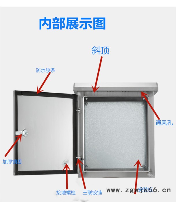 首一不锈钢抱箍配电箱 不锈钢配电箱 户外304不锈钢配电箱明装控制箱室外防雨箱挂杆抱箍监控箱落地柜图3