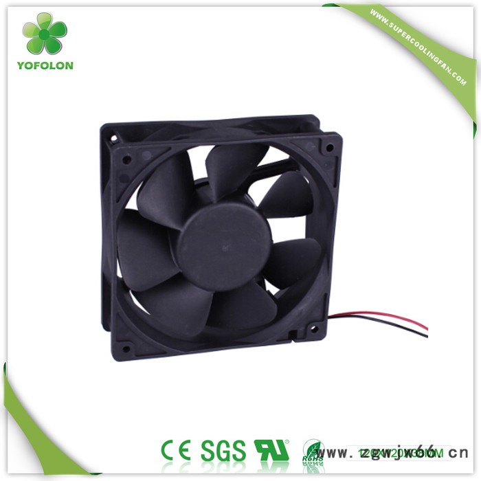 永福隆厂家供应 120x120x38mm  含油滚珠 12V  24V  48V  12038 大风量低噪音直流散热风扇图1