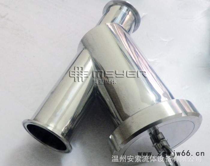 卫生级Y型过滤器 SS304斜插式过滤器 卡箍式Y型过滤器 不锈钢Y型过滤器