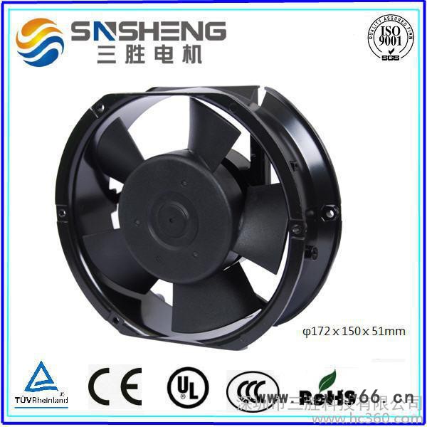 供应SanSheng172x150x51mm AC散热风扇  双滚珠 拖线式