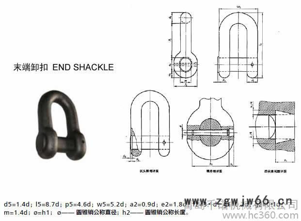 船用五金配件 ，锚链附件，肯特卸扣，五环组，转环图2
