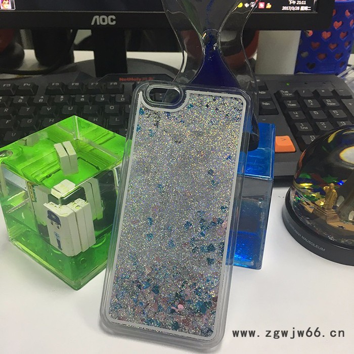 流沙手机壳 星星 闪粉 可开模具 iphone6/7厂家加工定制灌油液态流沙手机壳图7