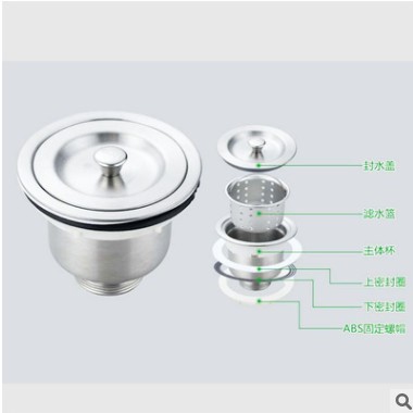 批发 厨房双槽不锈钢下水器 洗菜盆下水管 水槽下水防臭防虫供应图3