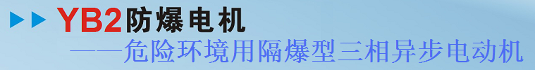 YB2防爆电机——危险环境用隔爆型三相异步电动机