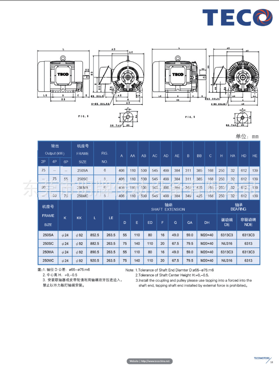 TECO东元电机尺寸