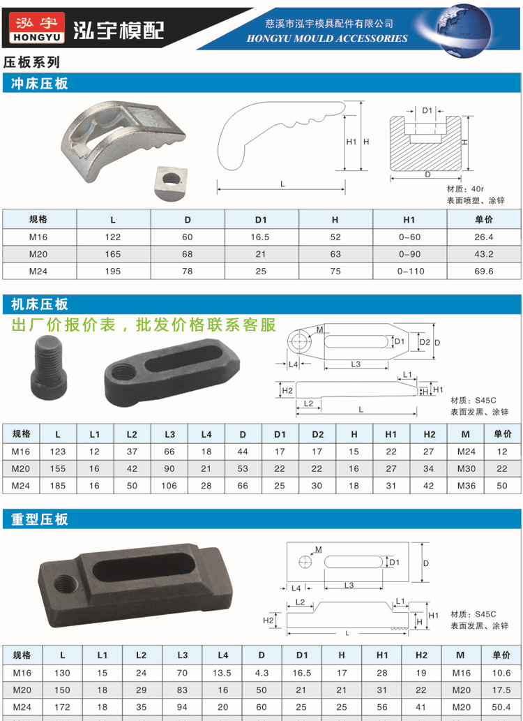 冲床压板