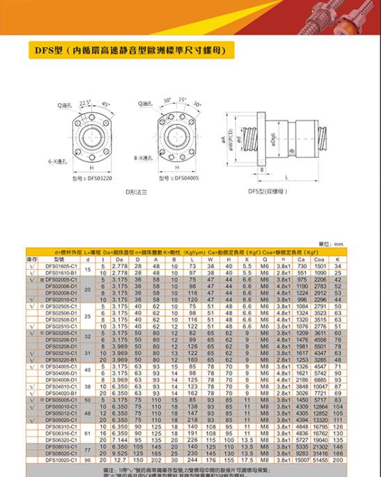 DFS型 滚珠丝杠