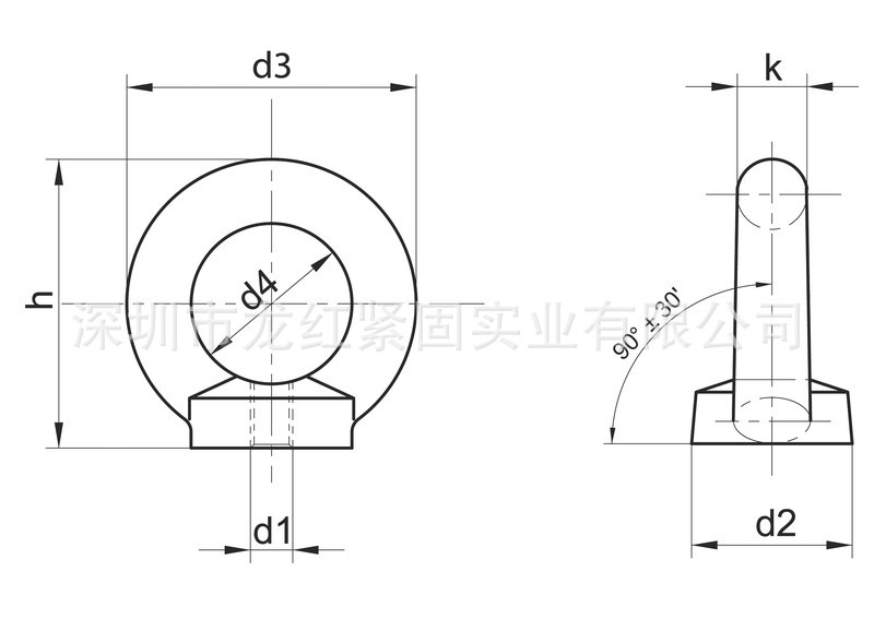 CAD 1.吊环螺母 碳钢吊环螺母 DIN580吊环螺母 工