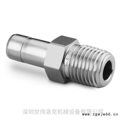 Swagelok美国进口SS-6-TA-1-2不锈钢卡套管外螺纹转换接头3/8in.x1/8in.