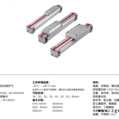 NORGREN诺冠无杆气缸M/146040/M/700