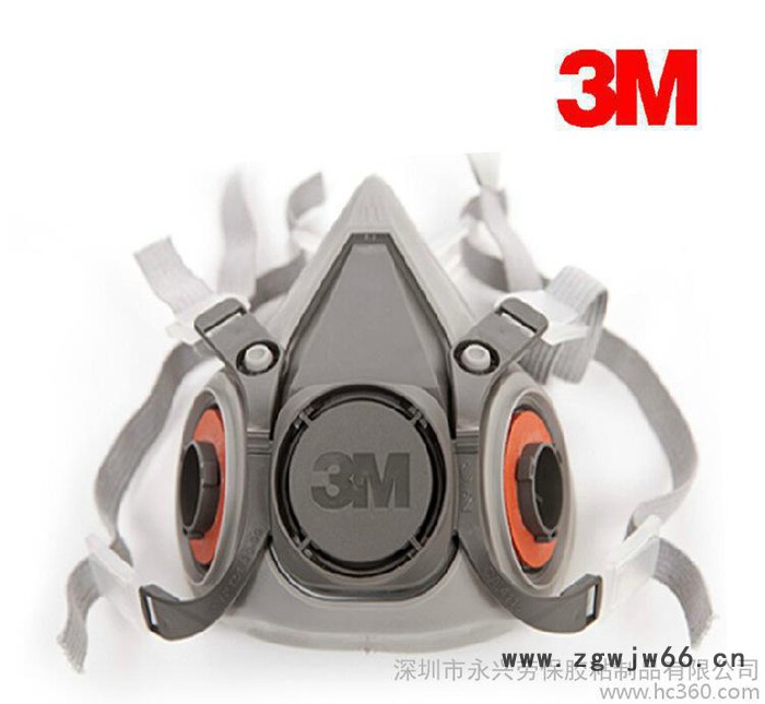 3M 6200防毒面具 防毒口罩喷漆专用 防尘面罩活性炭化工图2