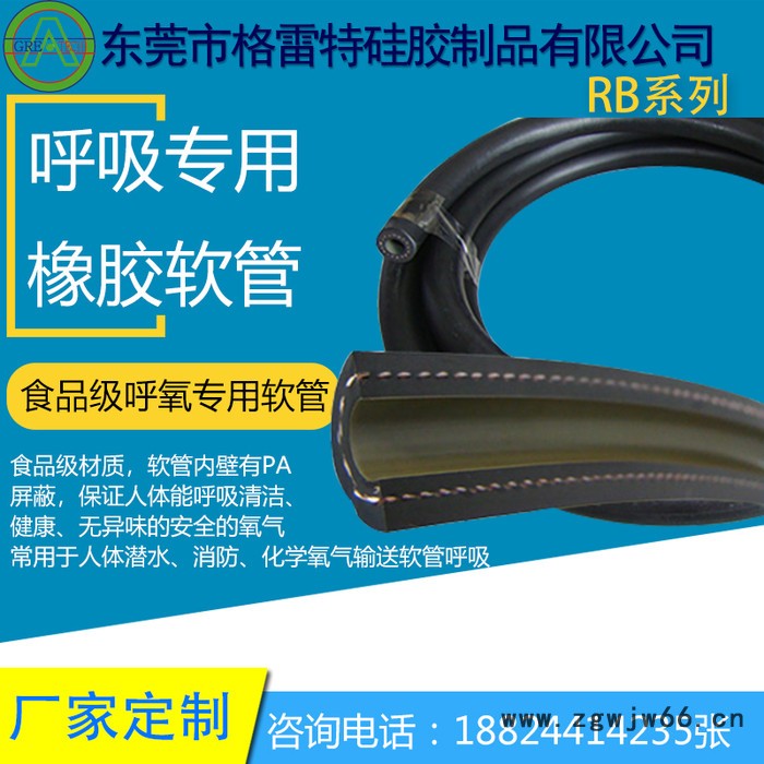 GREATFLEX 黑色 RB 编织 防毒面具呼吸器软管 厂家图5