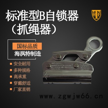 沁锋标准型B自锁器 抓绳器 结合安全绳（柔性导轨使用） 海沨特** QABCP18103图2