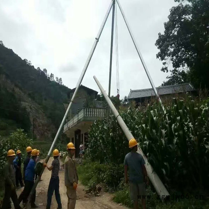 悍博水泥杆立起杆器三脚架立杆机铝合金三角架电线杆立杆机