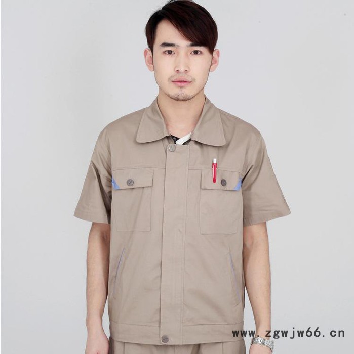 工作服厂服订做 夏季短袖工装定制新款透气吸汗劳保服漳州制服厂家 夏季工作服厂家图1