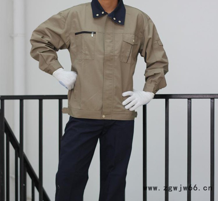 直销 新款工作服劳保服工程服长袖涤棉防静电工作服套装耐磨图3