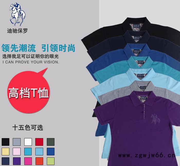 重庆迪驰保罗服装纯棉polo衫短袖定做印刷logo 翻领T体恤工厂工作服文化衫刺绣图案文字图1