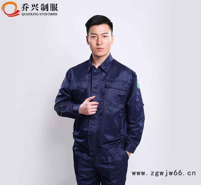 特价深蓝色防酸工作服防腐蚀性工装套装化工厂特种防护服直销图1