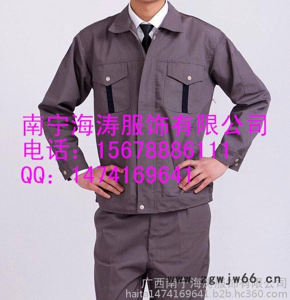 普通工装现货，牛仔工作服套装现货，夏装工作服，南宁**价图7