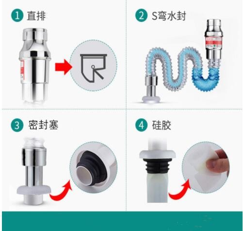 洗手盆下水管套装台盆面盆洗脸盆排水管翻盖式有孔下水器配件代发